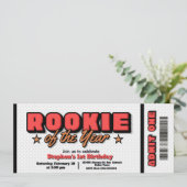 Rookie des Jahres - Basketball-Ticket Einladung (Stehend Vorderseite)