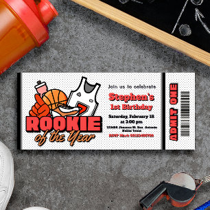 Rookie des Jahres - Basketball-Ticket-Einladung Einladung