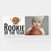 Rookie des Jahres Basketball Vinyl Geburtstag Banner (Horizontal)