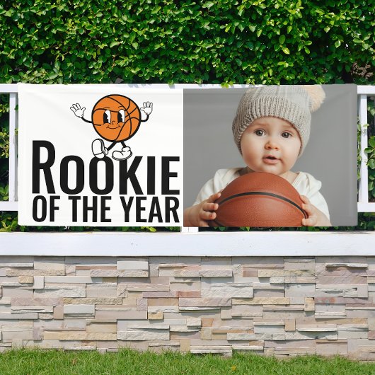 Rookie des Jahres Basketball Vinyl Geburtstag Banner
