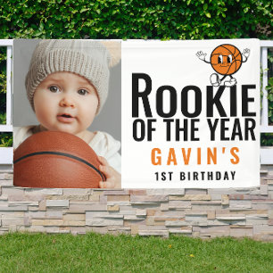 Rookie des Jahres Basketball Vinyl Geburtstag Banner