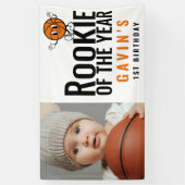 Rookie des Jahres Basketball Vinyl Geburtstag Banner (Vertikal)