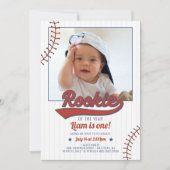 Rookie des Jahres Einladung zum ersten Geburtstag (Vorderseite)