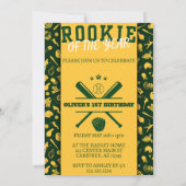 Rookie des Jahres Foto Kid's Party Einladung (Rückseite)