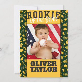 Rookie des Jahres Foto Kid's Party Einladung