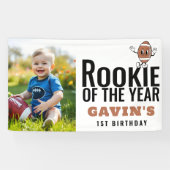 Rookie des Jahres Fußball Vinyl Geburtstag Banner (Horizontal)