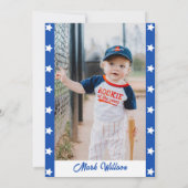 Rookie des Jahres Jungs Baseball 1. Geburtstag Einladung (Rückseite)