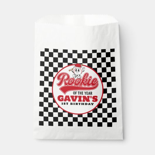 Rookie des Jahres Personalisiert Baseball Geburtst Geschenktütchen (Vorderseite)