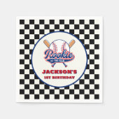 Rookie des Jahres Personalisiert Baseball Geburtst Serviette (Vorderseite)