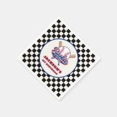 Rookie des Jahres Personalisiert Baseball Geburtst Serviette (Ecke)