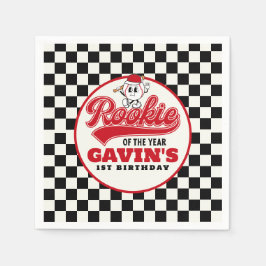 Rookie des Jahres Personalisiert Baseball Geburtst Serviette