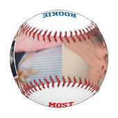 Rookie des Jahres Schwangerschaft Ankündigung Foto Baseball (Rückseite)