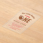 Rookie Football 1. Geburtstag Acryleinladungen (Ablage )