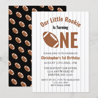 Rookie Football 1. Geburtstag Einladung