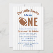 Rookie Football 1. Geburtstag Einladung (Vorderseite)