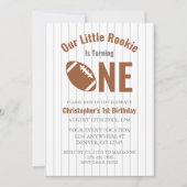 Rookie Football 1. Geburtstag Einladung (Vorderseite)