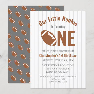 Rookie Football 1. Geburtstag Einladung