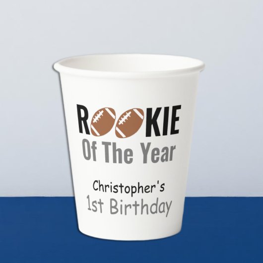Rookie Football 1. Geburtstag Pappbecher