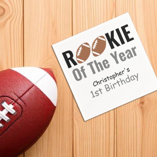 Rookie Football 1. Geburtstag Serviette