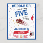 Rookie Football Budget Geburtstag Einladung herunt (Vorderseite)