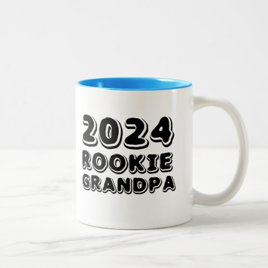 Rookie Grandpa-Tasse 2024 Zweifarbige Tasse (Rechts)