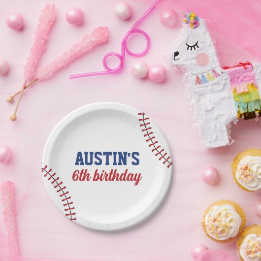 Rookie Jahr Baseball Geburtstag Pappteller (Party)