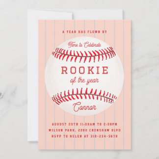 Rookie of the year 1st Birthday Party Invitation Einladung