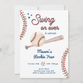 Rookie of The Year 1st Sport Boy Baseball Birthday Einladung (Vorderseite)