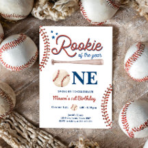 Rookie of The Year 1st Sport Boy Baseball Birthday