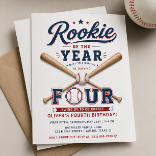 Rookie of the Year 4. Geburtstag Einladung