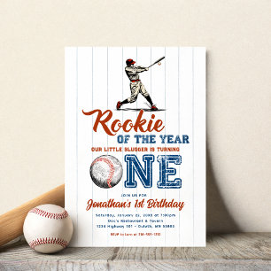 Rookie of the Year Baseball 1. Geburtstag Einladung