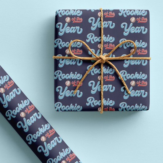 Rookie of the Year Baseball 1. Geburtstag Geschenkpapier