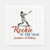 Rookie of the Year Baseball 1. Geburtstag Serviette (Vorderseite)