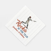 Rookie of the Year Baseball 1. Geburtstag Serviette (Ecke)