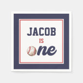Rookie of the Year Baseball 1. Geburtstag Serviette (Vorderseite)