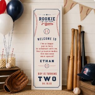 Rookie of the Year Baseball 2. Geburtstagsfeier Banner