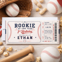Rookie of the Year Baseball-Ticket 1. Geburtstag