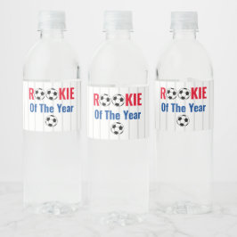 Rookie Of The Year Fußball 1. Geburtstag Wasserflaschenetikett