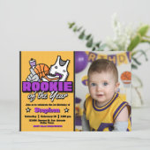 Rookie of the Year with Photo Landscape Einladung (Stehend Vorderseite)