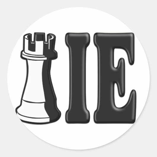 ROOKIE (Rook Chess Piece + ie) Runder Aufkleber (Vorderseite)