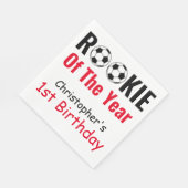 Rookie Soccer 1. Geburtstag Napkins Serviette (Ecke)