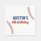 Rookie Year Baseball Birthday Napkins Serviette (Vorderseite)