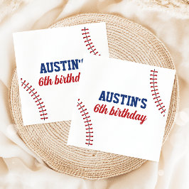 Rookie Year Baseball Birthday Napkins Serviette