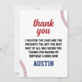 Rookie Year Baseball Boy Birthday Dankeskarte (Vorderseite)