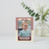 Rookie Year Basketball 1. Geburtstagskarte Telefonnummerkarte (Stehend Vorderseite)