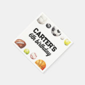 Rookie Year Sports Birthday Napkins Serviette (Ecke)