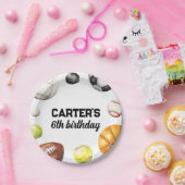 Rookie Year Sports Birthday Pappteller (Party)