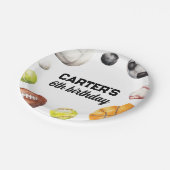 Rookie Year Sports Birthday Pappteller (Schrägansicht)