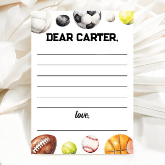 Rookie Year Sports Birthday Time Capsule Card Einladung