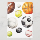 Rookie Year Sports Birthday Time Capsule Card Einladung (Rückseite)